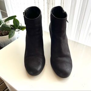BP Genuine Leather Ankle Heel Boots